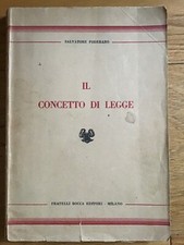 Prima Edizione - Diritto Privato - Il concetto di legge Foderaro 1948