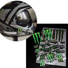 MONSTER ENERGY Adesivo Universale Fit Moto Casco Auto Vinile Decalcomania