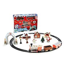 TRENINO NATALIZIO ELETTRICO NATALE CON PISTA + LUCE E ALBERI DI NATALE BAMBINI