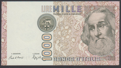 Italy 1000 lire 1982 au - 1000, au-unc