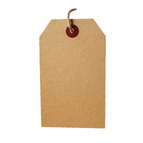 100 pezzi etichette marrone - ,