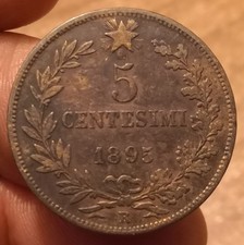 Moneta 5 Centesimi 1895