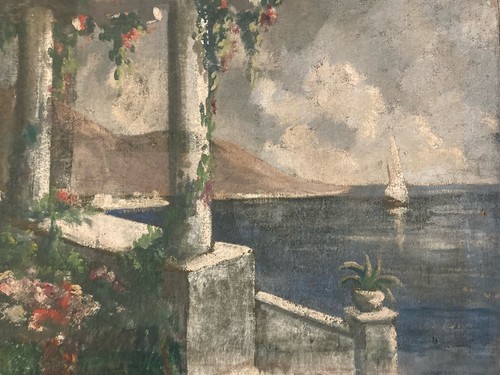 Pittura olio tela 1954 - pittura,