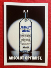 ABSOLUT OPTIMIST n. 255/4471 Pubblicità Advertising Cartolina vodka (Italy)