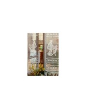 Tenda in FILET ricamata A MANO made in Italy  AUTUNNO