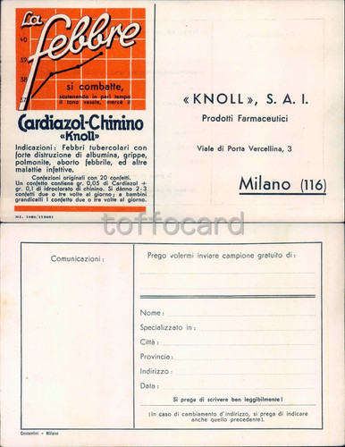 Pubblicita cardiazol chinino - cardiazol,