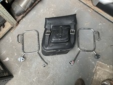 Portapacchi in pelle e portapacchi di montaggio L/R originali Kawasaki W650 R/H 