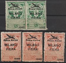 ERINNOFILO POSTA  AEREA MILANO FIERA 1948 ESPOSIZIONE FILATELICA INTERNAZIONALE