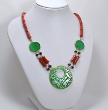 COLLANA ORO 18KT GIADA VERDE