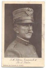 CARTOLINA REGIA CASA SAVOIA ,S. M. VITTORIO EMANUELE III° - RE D'ITALIA - 1919