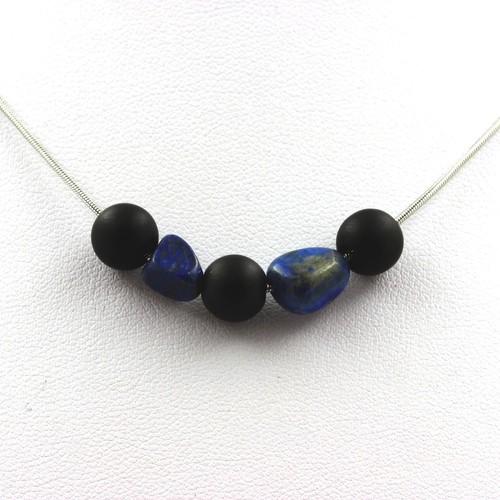Collana perle onice nero - collana,