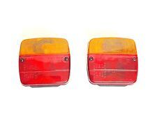 FANALI POSTERIORI CON LUCE TARGA UNIVERSALI TRATTORE ROULOTTE MULETTI + LAMPADE