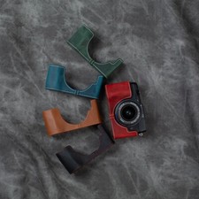 Custodia mezza fotocamera in vera pelle fatta a mano per Olympus E-P5 EP5