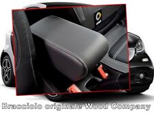 Promo BRACCIOLO SMART 453 REGOLABILE fortwo forfour ECOPELLE NERO -CUCITO BIANCO