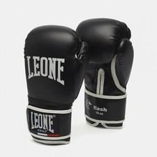 LEONE GUANTI GUANTONI BOXE FLASH NERO BLACK KICK BOXING MUAY THAI GN083
