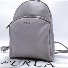 Zaino FURLA Freeda pelle grigio A4 adatto scuola lavoro elegante autentico