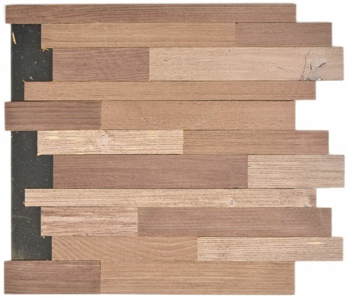 Holzmosaik beige braun - holzmosaik,