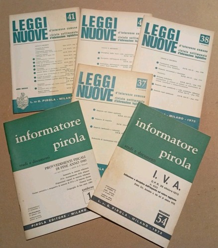 Lotto riviste leggi nuove - riviste,