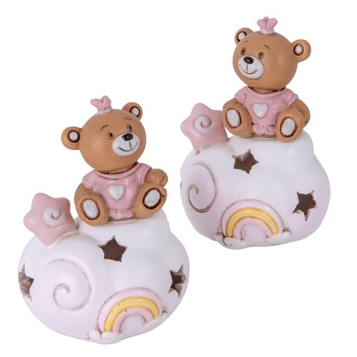 Ciuffo orso led rosa - led, su