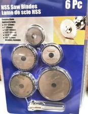 SET ACCESORI 5 DISCHI HSS DENTATI PER MINI TRAPANO DREMEL 2000 RPM PER LEGNO