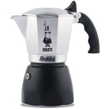 Bialetti BRIKKA Caffettiera moka in Alluminio 4 tazze per caffè espresso casa