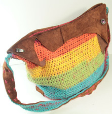 OOAK Boho Leather & Crochet