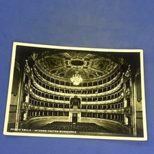 REGGIO EMILIA INTERNO TEATRO MUNICIPALE - Cartolina Bianco E Nero