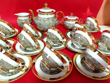 SERVIZIO TÈ DA 12 IN PORCELLANA SELTMANN WEIDEN BAVARIA ELISABETH ORO VINTAGE