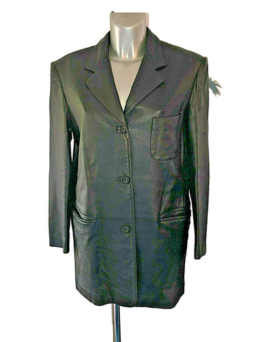 Cappotto giacca pelle nero - cappotto,
