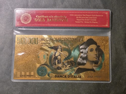 Banconota dorata 500000 - dorata,