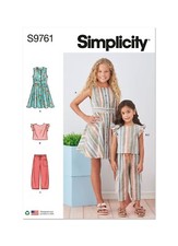 Simplicity 9761 Bambini per Vestiti Top Pantaloni Cucito Motivo Misura 3-6 &