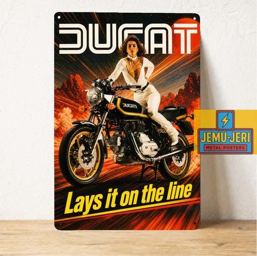 Insegna metallo moto ducati - metallo,