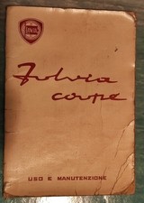 Lancia Fulvia Coupè 1965 manuale uso manutenzione libretto istruzioni originale