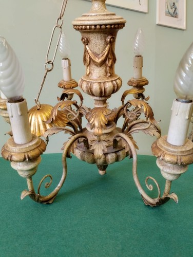 Lampadario vintage shabby chic - lampadario,