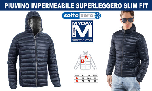 Piumino blu navy slim fit - piumino,