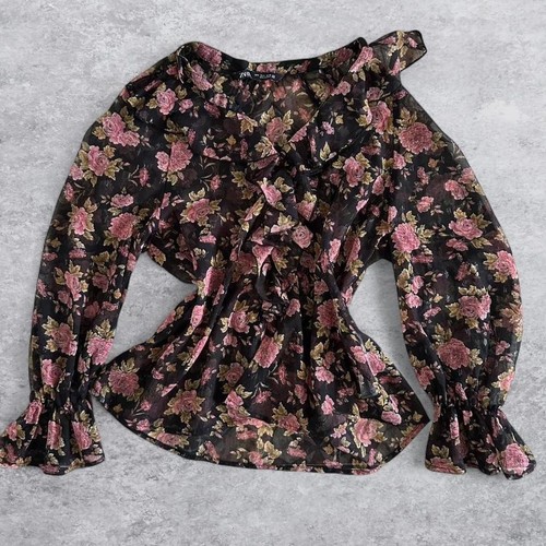 Blusa trasparente zara nera - trasparente,