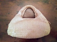 Borsa Biasia Pelle intreccio Rosa cipria madreperlato bag zaino pochette 