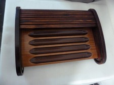 SCATOLA LEGNO PORTA SIGARI A SERRANDA-VINTAGE- (CA1)