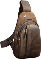 Men'S Genuine Leather Hip Bag