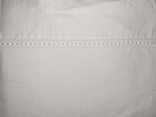 LENZUOLO MATRIMONIALE DI SOTTO COTONE CON ORLO A GIORNO 230 X 230 CM. 1940.