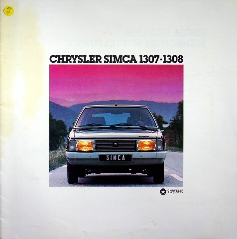 278349 chrysler simca 1307 - 278349),