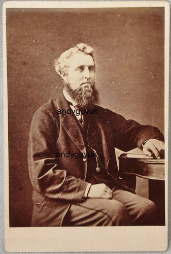 Cabinet card man beard - beard, watch