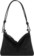 Pochette Donna Elegante Con Strass Brillanti, Borsetta Donna Versatile Tracolla 