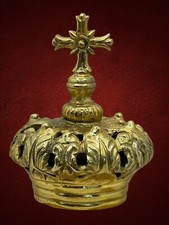 Corona per Madonna imperiale ottone Nuova Cesello 2,5 Cm Diametro
