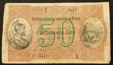 50 LIRE 1874 CREDITO AGRICOLO
