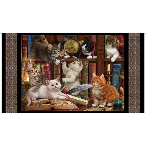 Libreria gatti tessuto - libreria, 24"x44"