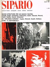 Sipario. Rivista di teatro scenografia cinema balletto tv. Anno XXIV, n.280, ago
