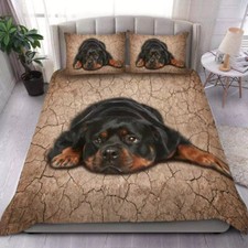 Set lenzuola federe copripiumino cane animale domestico Rottweiler