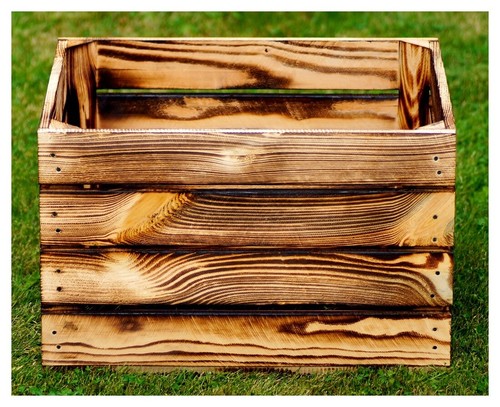 Cassetta legno fiammata - cassetta,