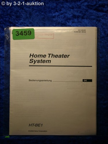 Sony manuale istruzioni ht - sony,